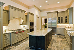 Granite kitchen green cabinets We Rock Alabama Granite of Birmingham