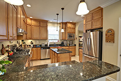 peacock green Granite kitchen We Rock Alabama Granite of Birmingham